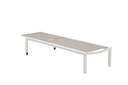 Tumbona Bangor aluminio blanco y textilene gris claro