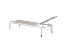 Tumbona Bangor aluminio blanco y textilene gris claro