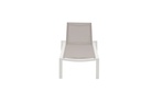 Tumbona Bangor aluminio blanco y textilene gris claro
