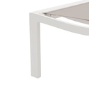 Tumbona Bangor aluminio blanco y textilene gris claro