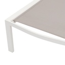 Tumbona Bangor aluminio blanco y textilene gris claro
