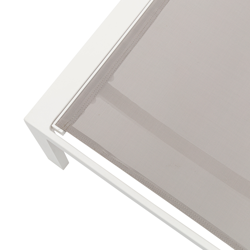 Tumbona Bangor aluminio blanco y textilene gris claro