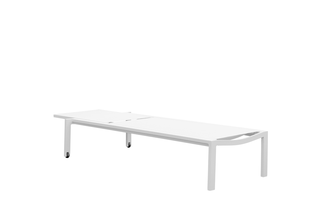 Tumbona Bangor aluminio blanco y textilene blanco