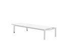 Tumbona Bangor aluminio blanco y textilene blanco