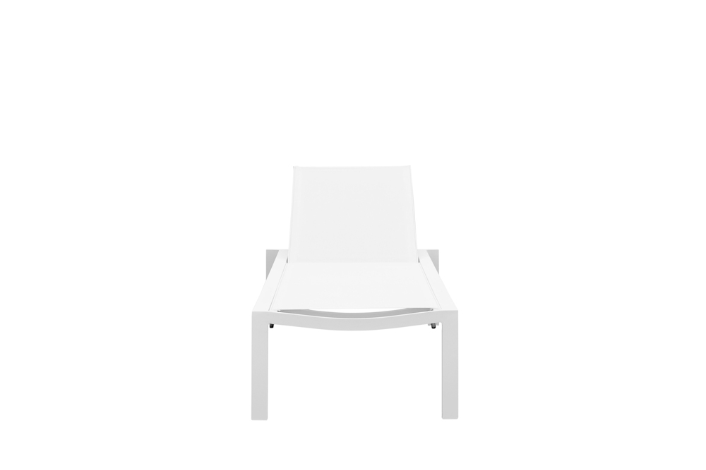 Tumbona Bangor aluminio blanco y textilene blanco