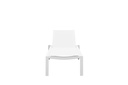 Tumbona Bangor aluminio blanco y textilene blanco