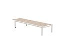 Tumbona Bangor aluminio blanco y textilene taupe