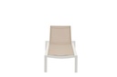Tumbona Bangor aluminio blanco y textilene taupe