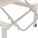 Tumbona Bangor aluminio blanco y textilene taupe