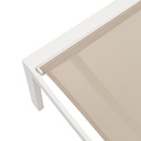 Tumbona Bangor aluminio blanco y textilene taupe