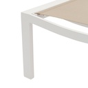 Tumbona Bangor aluminio blanco y textilene taupe