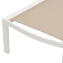 Tumbona Bangor aluminio blanco y textilene taupe
