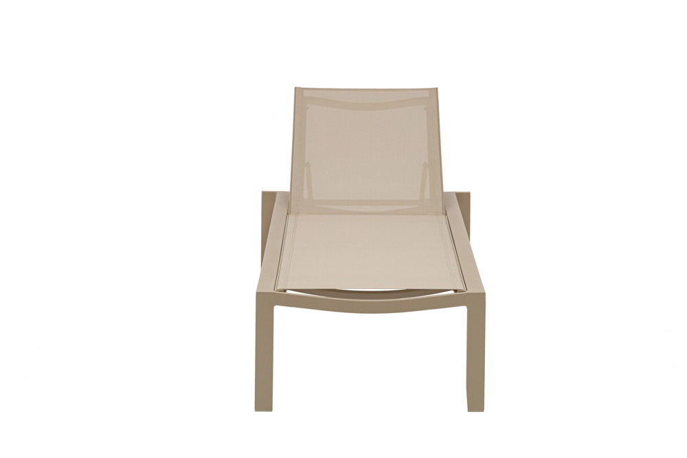 Tumbona Bangor aluminio taupe y textilene taupe