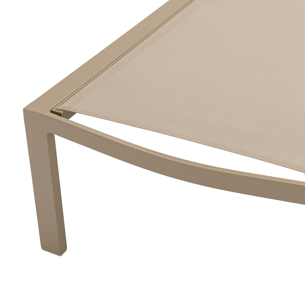 Tumbona Bangor aluminio taupe y textilene taupe