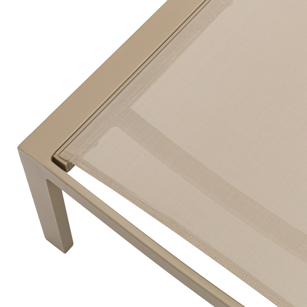 Tumbona Bangor aluminio taupe y textilene taupe