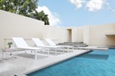 Tumbona Bangor aluminio blanco y textilene blanco