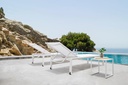 Tumbona Bangor aluminio blanco y textilene blanco