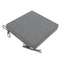 Cojin de asiento 36x36x5cm color gris marino