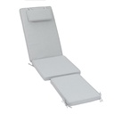 Cojin para tumbona Danao 50x190x5cm color gris claro