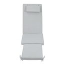 Cojin para tumbona Danao 50x190x5cm color gris claro