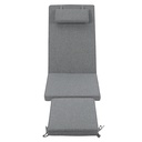 Cojin para tumbona Danao 50x190x5cm color gris marino