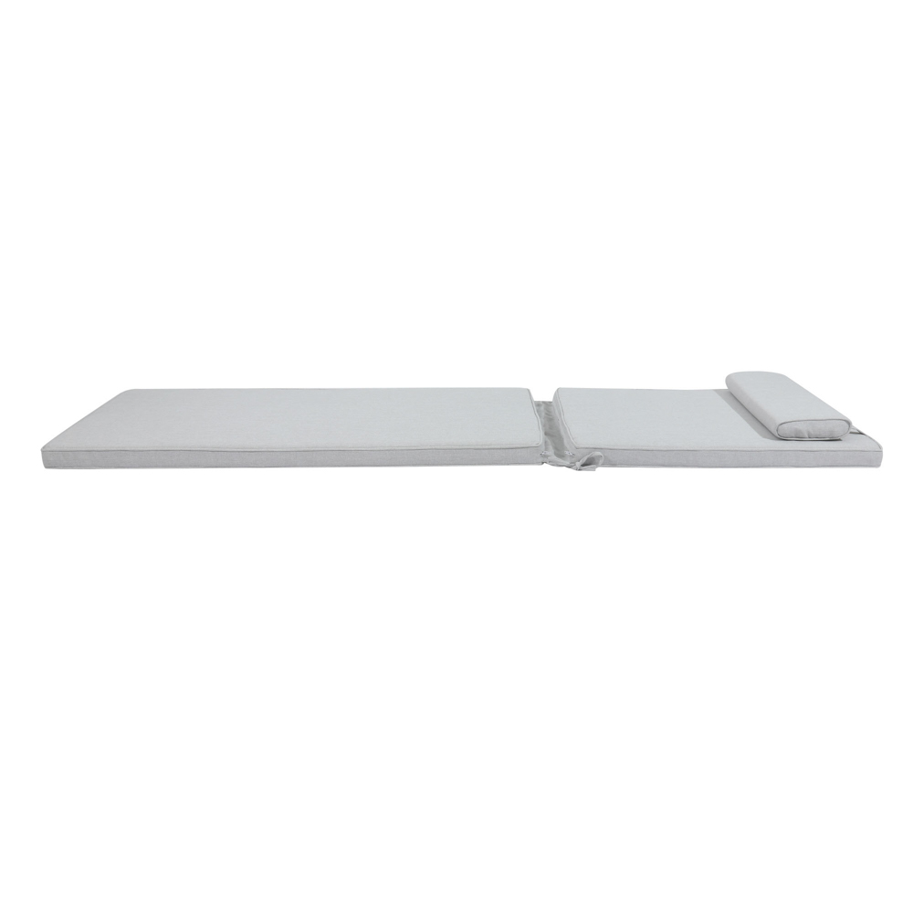 Cojin para tumbona  Roxas 59x193x5cm color  gris claro