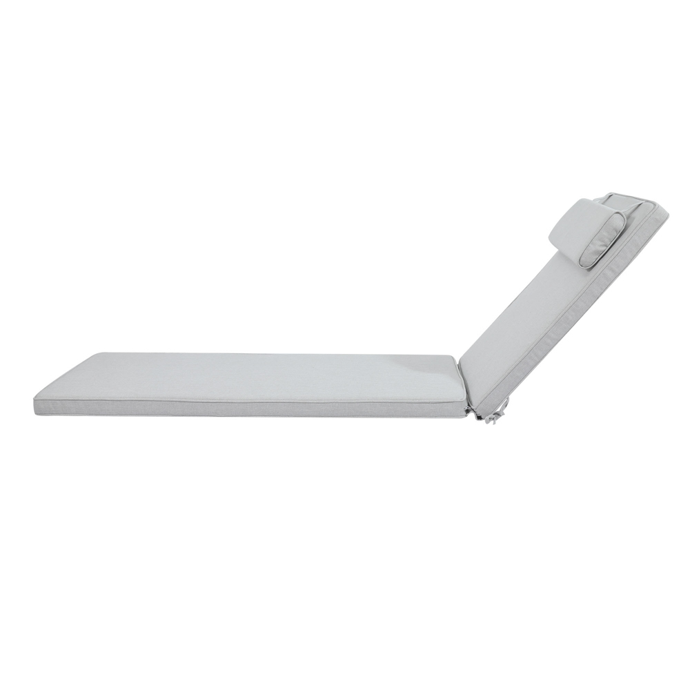 Cojin para tumbona  Roxas 59x193x5cm color  gris claro