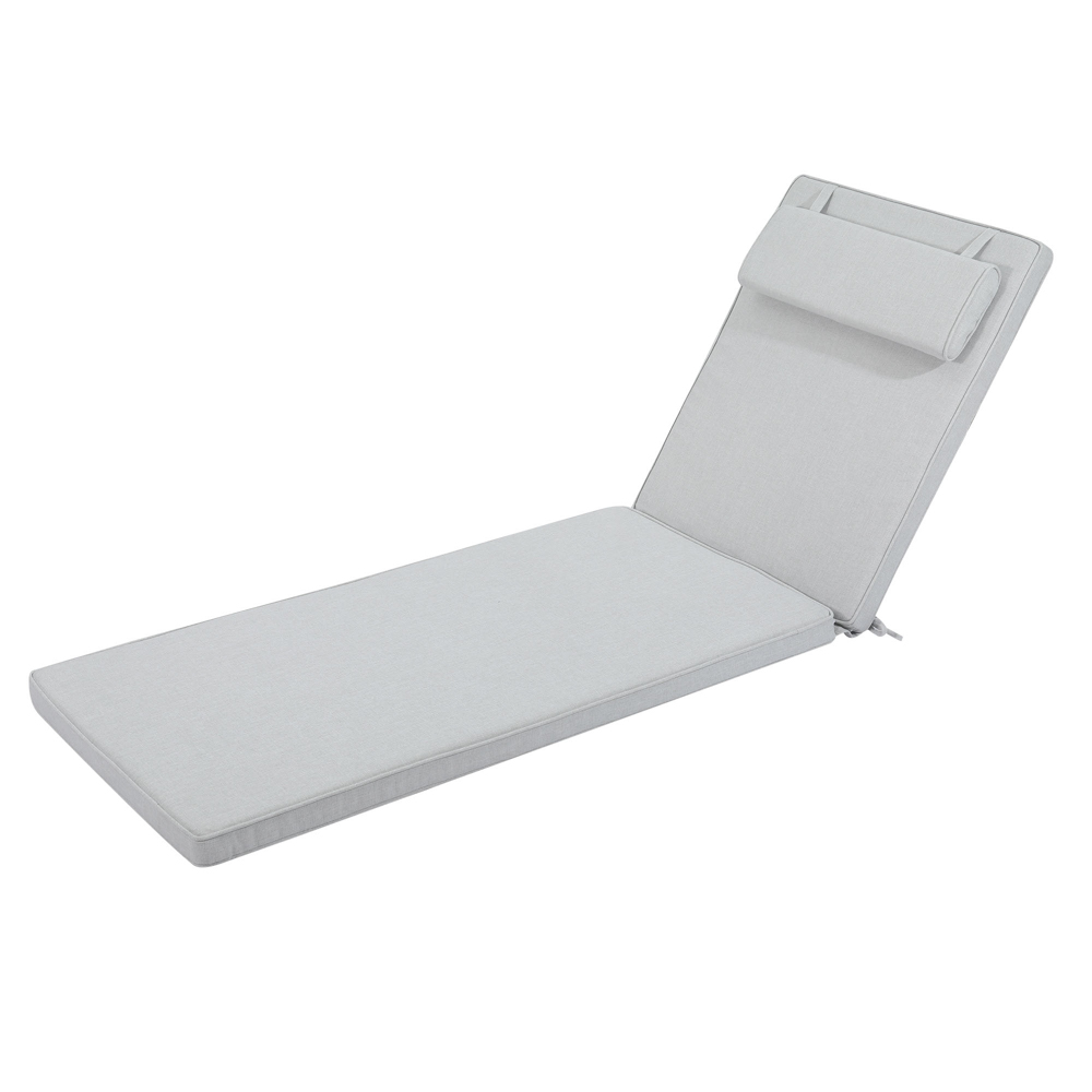 Cojin para tumbona  Roxas 59x193x5cm color  gris claro