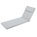 Cojin para tumbona  Roxas 59x193x5cm color  gris claro