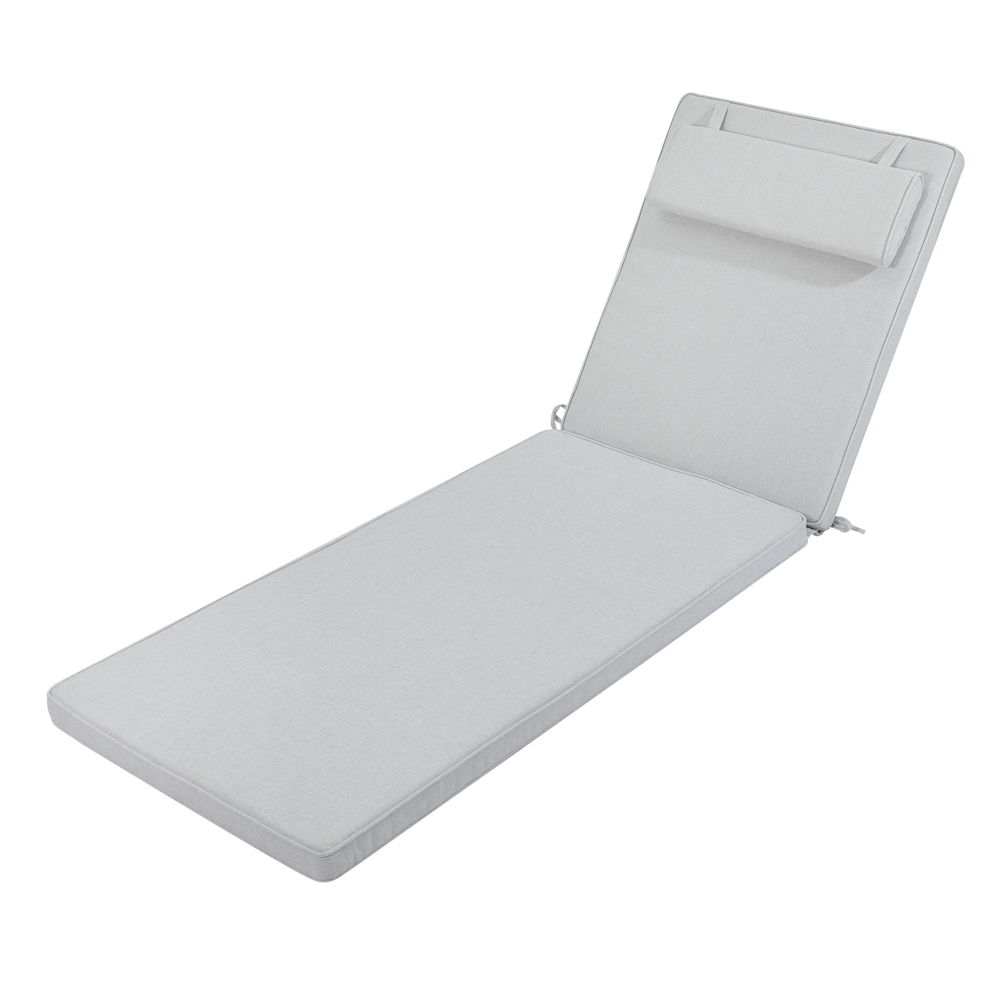 Cojin para tumbona  Roxas 59x193x5cm color  gris claro