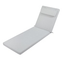 Cojin para tumbona  Roxas 59x193x5cm color  gris claro
