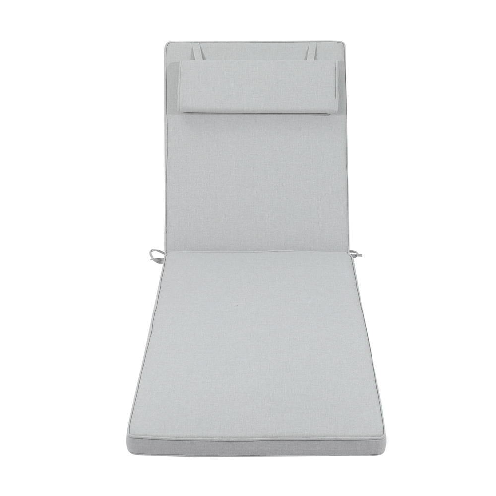Cojin para tumbona  Roxas 59x193x5cm color  gris claro