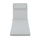 Cojin para tumbona  Roxas 59x193x5cm color  gris claro