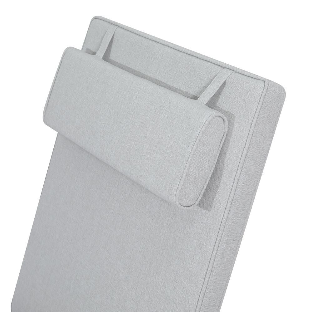 Cojin para tumbona  Roxas 59x193x5cm color  gris claro