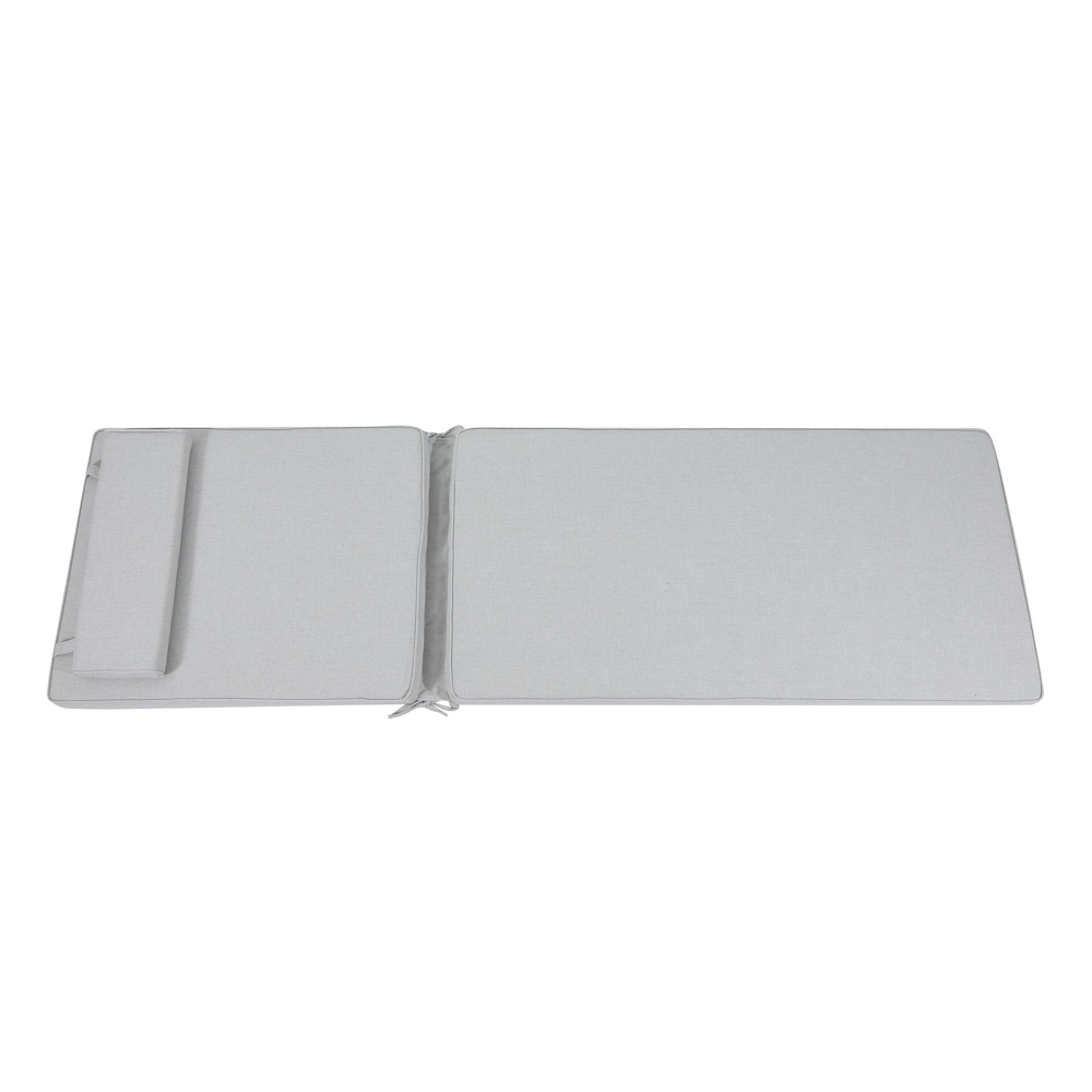 Cojin para tumbona  Roxas 59x193x5cm color  gris claro