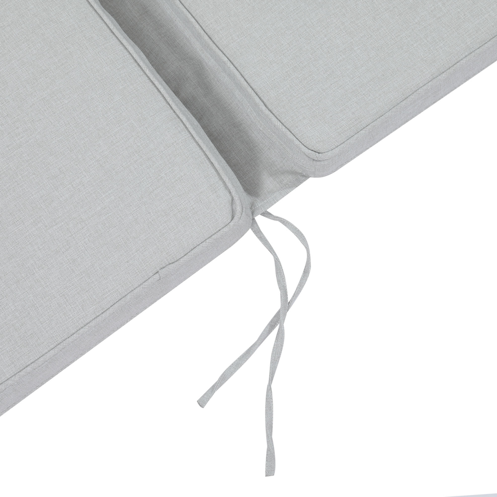 Cojin para tumbona  Roxas 59x193x5cm color  gris claro