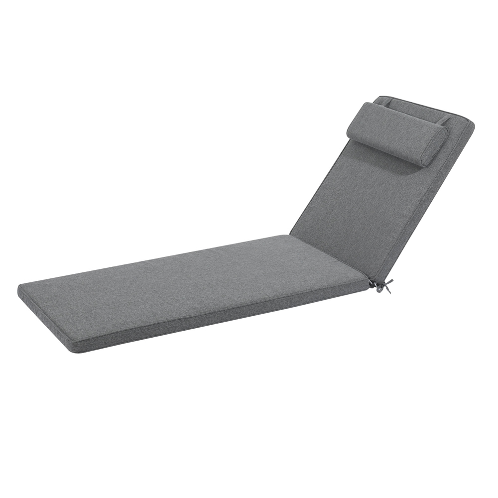 Cojin para tumbona  Roxas 59x193x5cm color  gris marino