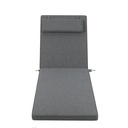 Cojin para tumbona  Roxas 59x193x5cm color  gris marino