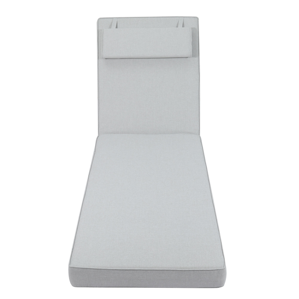 Cojin para tumbona  Roxas 59x196x10cm color  gris claro