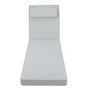 Cojin para tumbona  Roxas 59x196x10cm color  gris claro