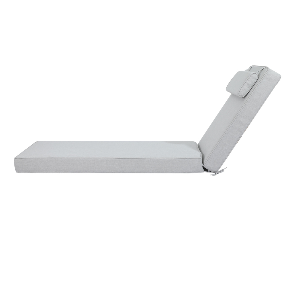 Cojin para tumbona  Roxas 59x196x10cm color  gris claro