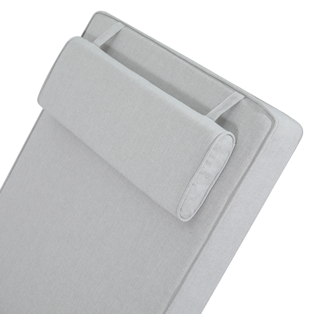 Cojin para tumbona  Roxas 59x196x10cm color  gris claro