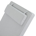 Cojin para tumbona  Roxas 59x196x10cm color  gris claro