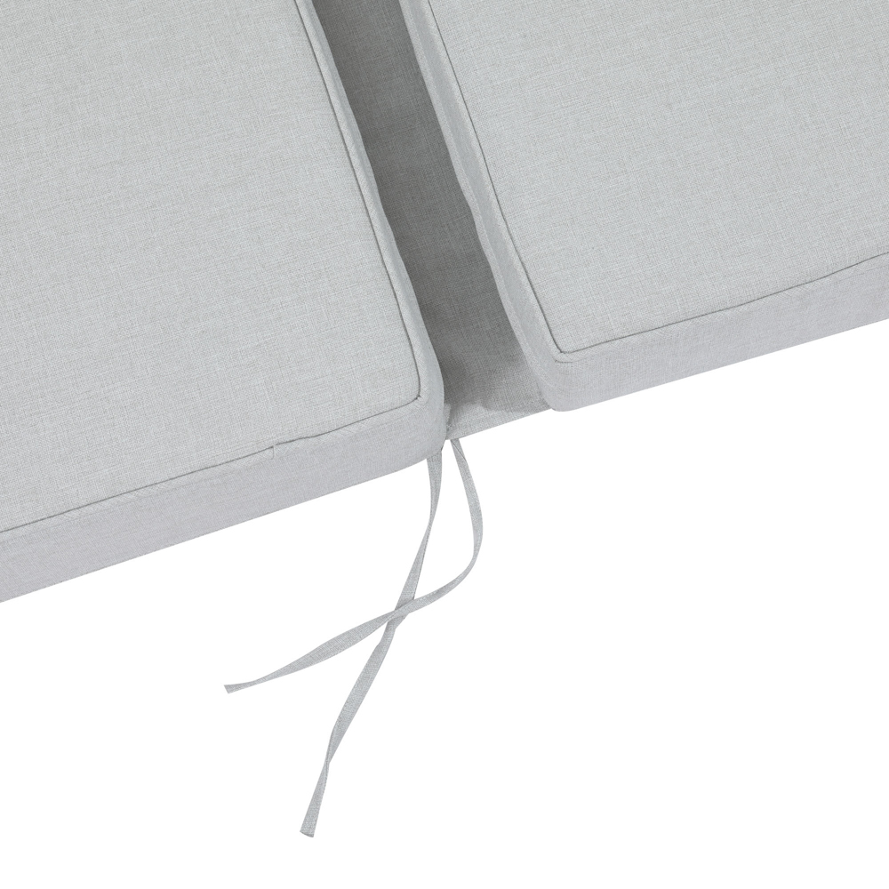 Cojin para tumbona  Roxas 59x196x10cm color  gris claro