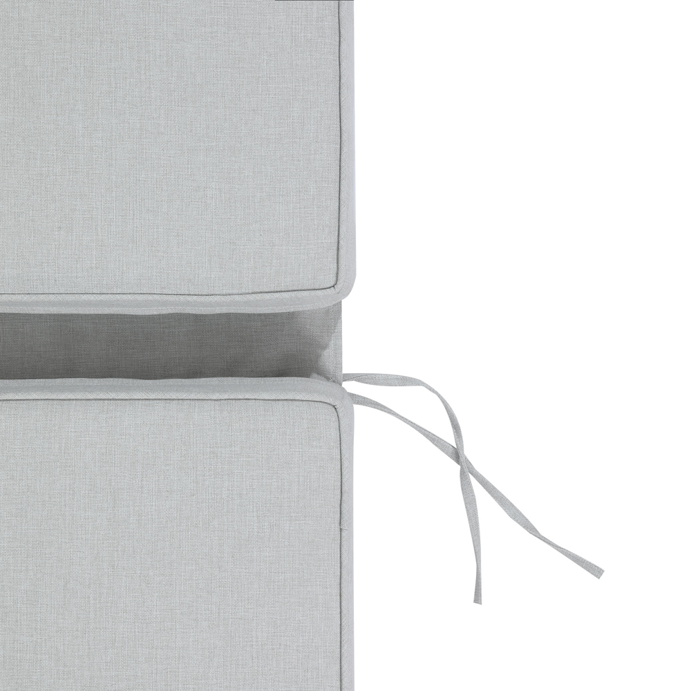 Cojin para tumbona  Roxas 59x196x10cm color  gris claro