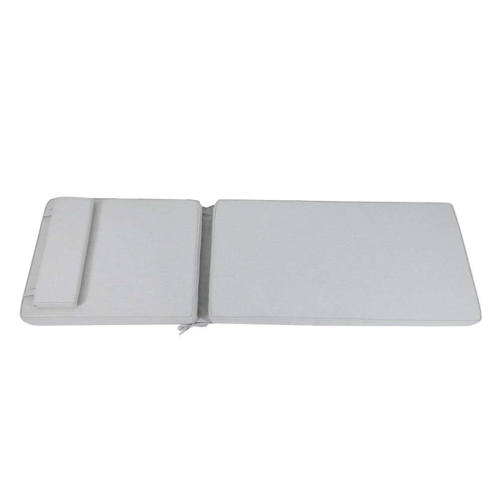 Cojin para tumbona  Roxas 59x196x10cm color  gris claro