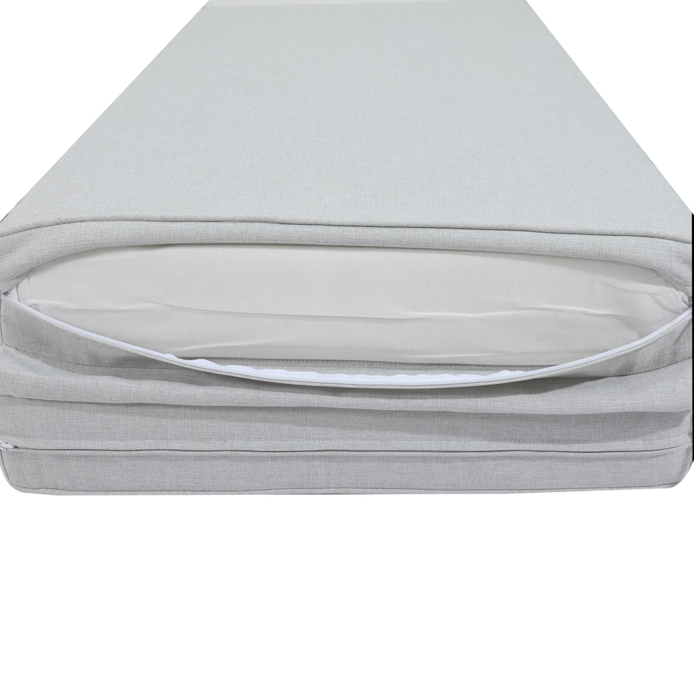 Cojin para tumbona  Roxas 59x196x10cm color  gris claro