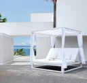 Daybed Mabie Aluminio y tejido náutico blanco