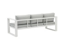 Sofa 3 plazas  Niland aluminio blanco y cojineria gris claro