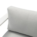 Sofa 3 plazas  Niland aluminio blanco y cojineria gris claro